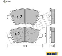 Brake pads 22-0976-0 METELLI for FORD B-MAX FIESTA VI TRANSIT COURIER B460 MPV