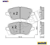 Brake pads 22-0976-0 METELLI for FORD B-MAX FIESTA VI TRANSIT COURIER B460 MPV