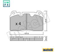 BRAKE PAD SET DISC BRAKE 22-0979-0 FOR AUDI Q5/SUV A6/Allroad/S6 A7/Sportback
