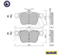 METELLI 22-0981-2 Brake pad set