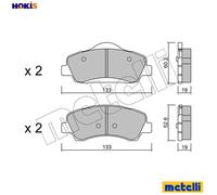 Brake pads 22-0982-0 METELLI for CITROËN PEUGEOT