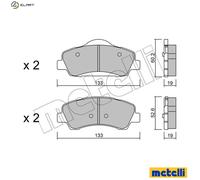 Brake pads 22-0982-0 METELLI for CITROËN PEUGEOT