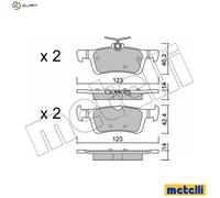 Brake pads 22-0986-1 METELLI for FORD FIESTA VII