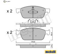 metelligroup 22-0989-0 - Made in Italy - Brake Pads