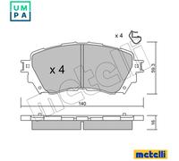BRAKE PAD SET DISC BRAKE 22-0994-0 FOR MAZDA PY-RPR/Y8/ZA 2.5L SH-VPTR 2.2L