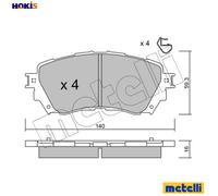 BRAKE PAD SET DISC BRAKE 22-0994-0 FOR MAZDA PY-RPR/Y8/ZA 2.5L SH-VPTR 2.2L