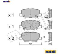 BRAKE PAD SET DISC BRAKE 22-0995-0 FOR MITSUBISHI OUTLANDER/III/SUV/SPORT ASX