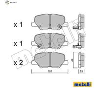 BRAKE PAD SET DISC BRAKE 22-0995-0 FOR MITSUBISHI OUTLANDER/III/SUV/SPORT ASX