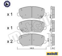 2209970 BRAKE PAD SET, DISC BRAKE METELLI