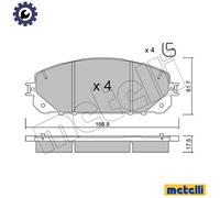 BRAKE PAD SET DISC BRAKE 22-1000-0 FOR JEEP CHEROKEE/SUV/HATCH/MEDIO EBT 2.0L