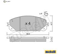 BRAKE PAD SET DISC BRAKE 22-1000-0 FOR JEEP CHEROKEE/SUV/HATCH/MEDIO EBS 2.0L