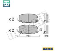 BRAKE PAD SET DISC BRAKE 22-1002-0 FOR JEEP CHEROKEE/SUV/HATCH/MEDIO EBT 2.0L