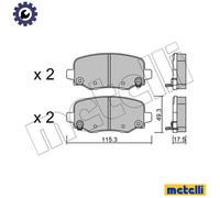 BRAKE PAD SET DISC BRAKE 22-1002-0 FOR JEEP CHEROKEE/SUV/HATCH/MEDIO EBT 2.0L
