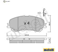 METELLI 22-1010-1 Brake pad set