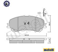 BRAKE PAD SET DISC BRAKE 22-1010-1 FOR RENAULT KOLEOS/II/SUV NISSAN 1.7L 4cyl