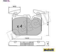 METELLI 22-1015-3 Brake pad set