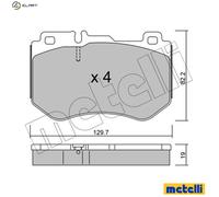 Brake pads 22-1018-0 METELLI for MERCEDES-BENZ C-CLASS C-CLASS T-Model