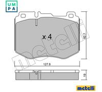BRAKE PAD SET DISC BRAKE 22-1019-0 FOR MERCEDES-BENZ E-CLASS/Convertible GLC