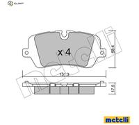 Metelli Brake Pad Set (Disc) 22-1025-0 for Land Rover Defender Station Wagon 2.0L