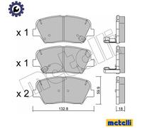 Brake pads 22-1026-0 METELLI for KIA HYUNDAI