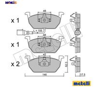 metelligroup 22-1028-0 - Made in Italy - Brake Pads