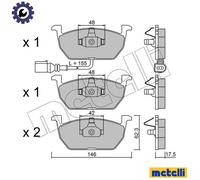 metelligroup 22-1028-0 - Made in Italy - Brake Pads