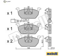 metelligroup 22-1028-0 - Made in Italy - Brake Pads