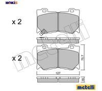 BRAKE PAD SET DISC BRAKE 22-1029-0 FOR INFINITI NISSAN 370Z/FAIRLADY/Roadster