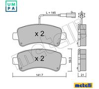 FITS CITROËN RELAY II VAN ë-RELAY BRAKE PAD SET, DISC BRAKE 2210330 METELLI