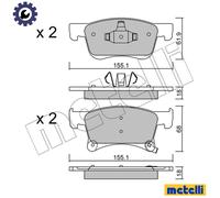 BRAKE PAD SET DISC BRAKE 22-1035-0 FOR VAUXHALL CORSA/VAN/Mk/IV ADAM CORSAVAN