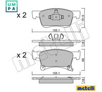 BRAKE PAD SET DISC BRAKE 22-1035-0 FOR VAUXHALL CORSA/VAN/Mk/IV ADAM CORSAVAN