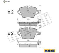 BRAKE PAD SET DISC BRAKE 22-1037-0 FOR MINI BMW 5/G31/G30/F90/F2 X1/F48 Z4/G29