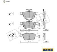 METELLI 22-1040-1 Brake pad set