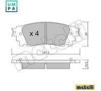 Brake pads 22-1041-0 METELLI