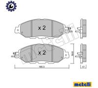 Brake pads 22-1045-0 METELLI for NISSAN PATHFINDER IV
