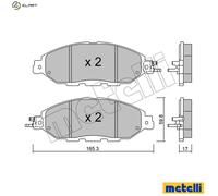 BRAKE PAD SET DISC BRAKE 22-1045-0 FOR NISSAN PATHFINDER/IV/SUV QR25DER 2.5L