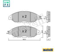 Brake pads 22-1045-0 METELLI for NISSAN PATHFINDER IV