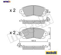 METELLI 22-1080-0 Brake pad set
