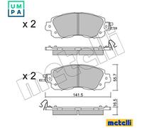 METELLI 22-1080-0 Brake pad set