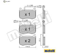 BRAKE PAD SET DISC BRAKE 22-1099-0 FOR ALFA ROMEO 552 73 835 2.0L 4cyl GIULIA