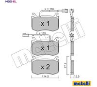 BRAKE PAD SET DISC BRAKE 22-1099-0 FOR ALFA ROMEO 552 73 835 2.0L 4cyl GIULIA