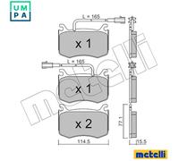BRAKE PAD SET DISC BRAKE 22-1099-0 FOR ALFA ROMEO 552 73 835 2.0L 4cyl GIULIA