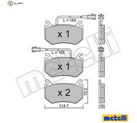 METELLI 22-1102-0 Brake pad set