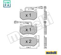 METELLI 22-1102-0 Brake pad set