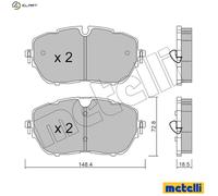BRAKE PAD SET DISC BRAKE 22-1105-0 FOR PEUGEOT 308/II/SW 508 HNY 1.2L 3cyl 1.6L