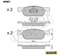 BRAKE PAD SET DISC BRAKE 22-1109-0 FOR RENAULT CLIO/MIO/IV/Sport/Tourer/SPORT
