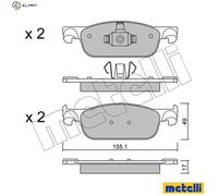 BRAKE PAD SET DISC BRAKE 22-1109-0 FOR RENAULT CLIO/MIO/IV/Sport/Tourer/SPORT