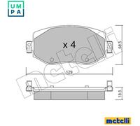 BRAKE PAD SET DISC BRAKE 22-1110-0 FOR RENAULT MEGANE/GRAND/COUPE/IV/Grand/III