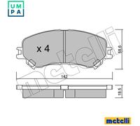 BRAKE PAD SET DISC BRAKE 22-1111-0 FOR RENAULT SCENIC/GRAND/IV TALISMAN/Sport