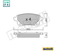 BRAKE PAD SET DISC BRAKE 22-1112-0 FOR RENAULT TALISMAN/Sport/Tourer/Grandtour